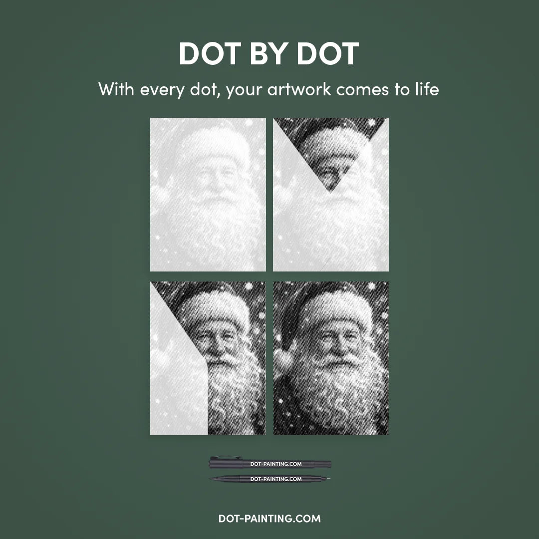 Pittura di Babbo Natale a 2 punti