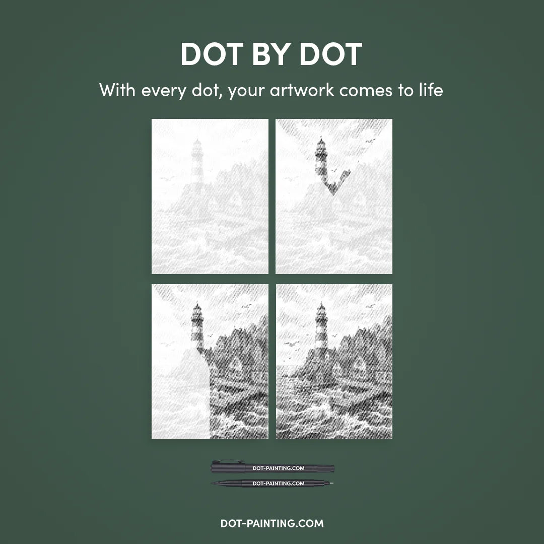 Villaggio al Faro Dot Painting